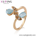 15192 Wholesale fashionable women jewelry simple design flower shaped finger ring with ice stone